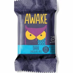Awake Caffeinated Dark Chocolate Bites, 0.47 oz Bars, 50 Bars/Carton