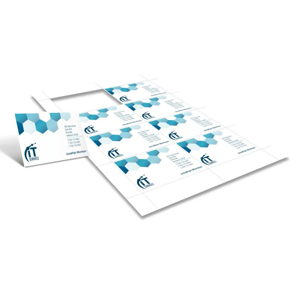 Badge Inserts, Business Card Size, 2 1/4" x 3 1/2", White, Pack Of 400