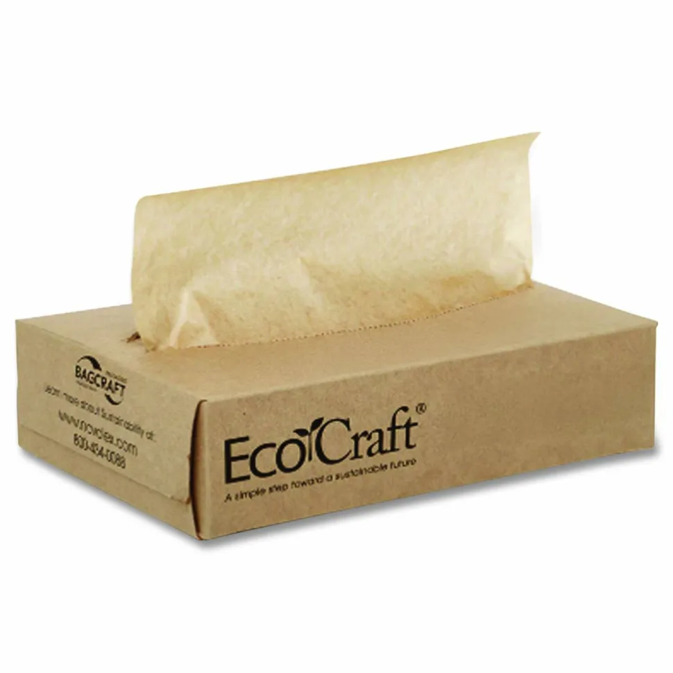 Bagcraft EcoCraft Interfolded Soy Wax Deli Sheets, 10 x 10.75, 500 Sheets/Box, 12 Boxes/Carton