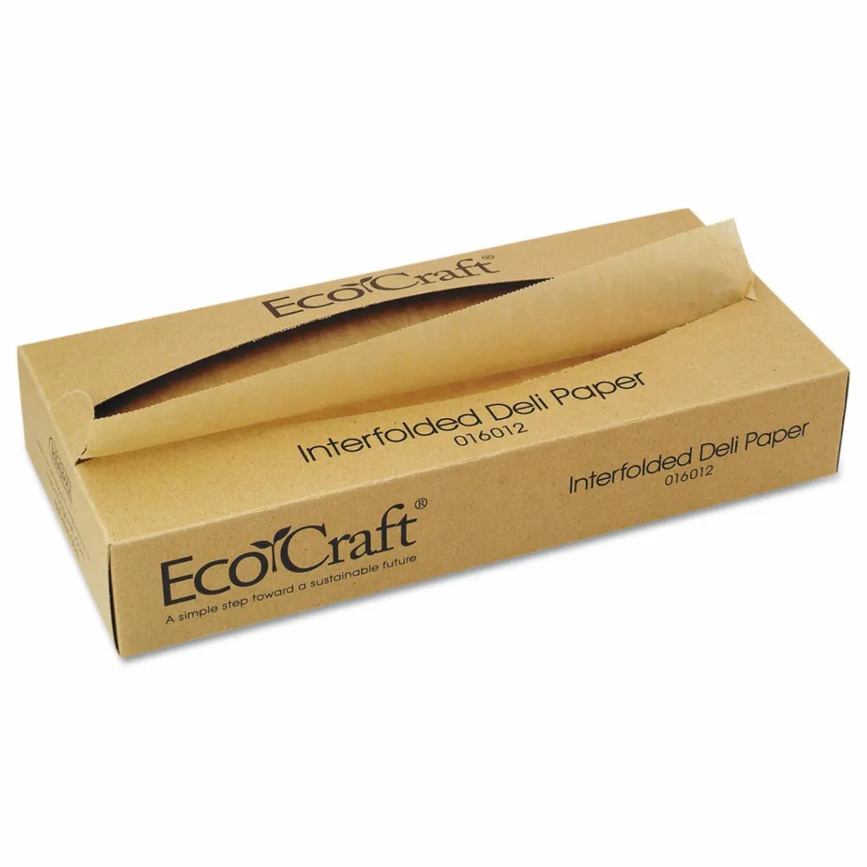 Bagcraft EcoCraft Interfolded Soy Wax Deli Sheets, 12 x 10.75, 500/Box, 12 Boxes/Carton