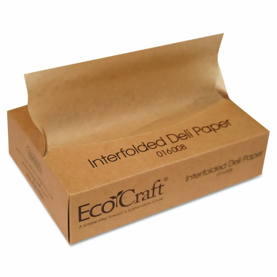 Bagcraft EcoCraft Interfolded Soy Wax Deli Sheets, 8 x 10.75, 500/Box, 12 Boxes/Carton
