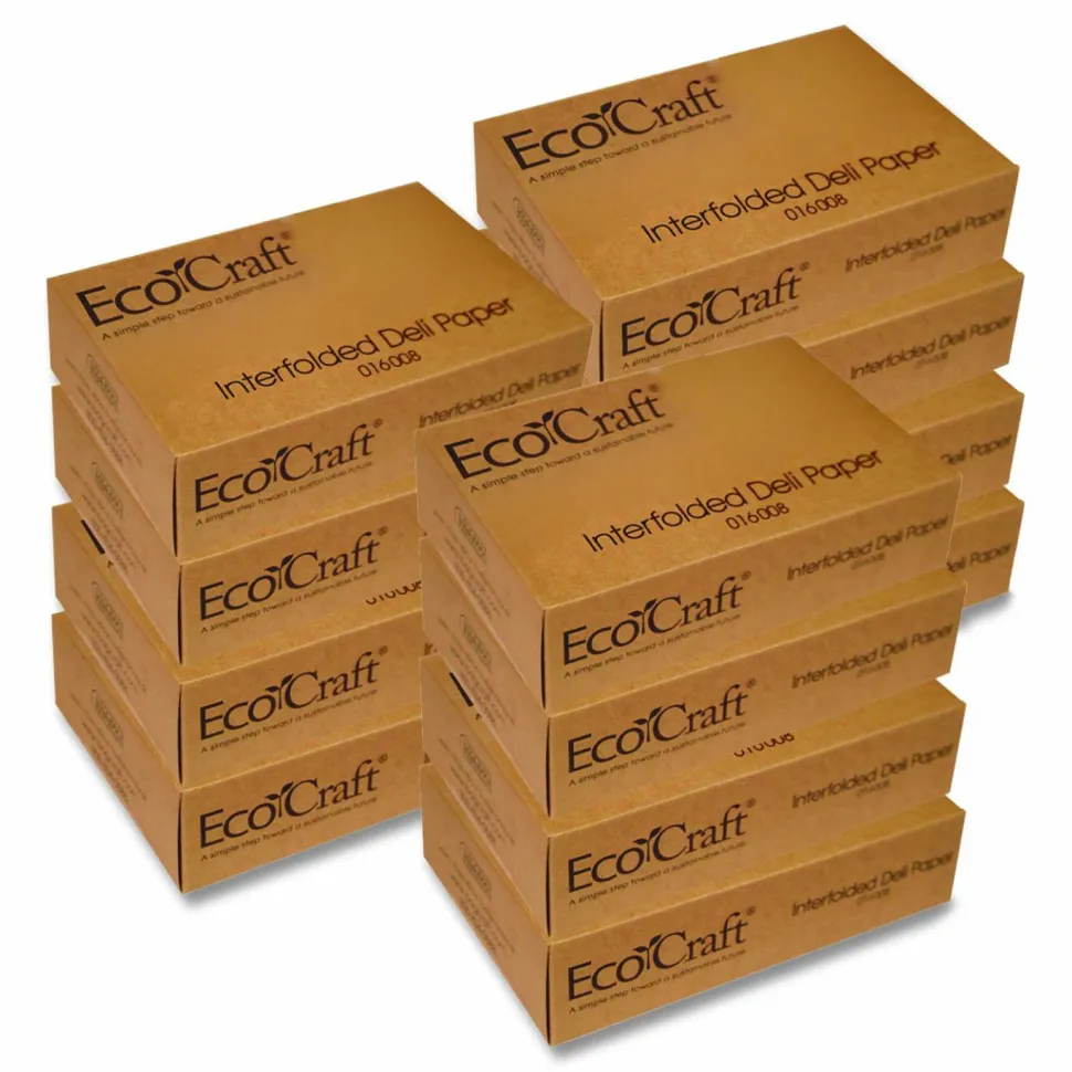 Bagcraft EcoCraft Interfolded Soy Wax Deli Sheets, 8 x 10.75, 500/Box, 12 Boxes/Carton