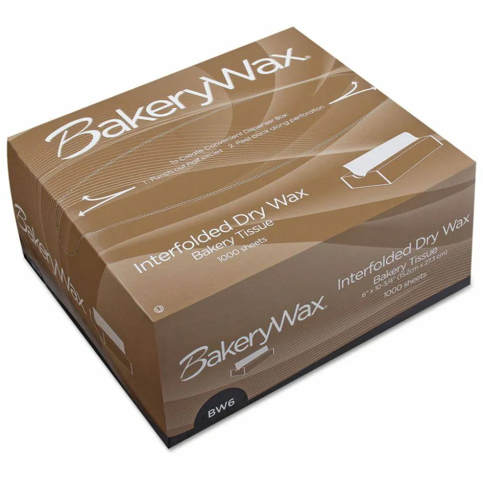 Bagcraft EcoCraft Interfolded Dry Wax Bakery Tissues, 6 x 10.75, White, 1,000/Box, 10 Boxes/Carton