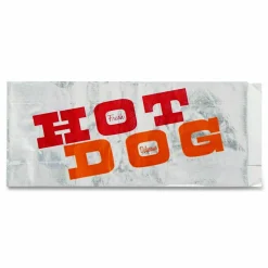 Bagcraft Foil Single-Serve Bags, Hot Dog Labeling, 3.5