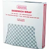 Bagcraft Grease-Resistant Paper Wraps and Liners, 12" x 12", Black Check, 1000/Box, 5 Boxes/Carton