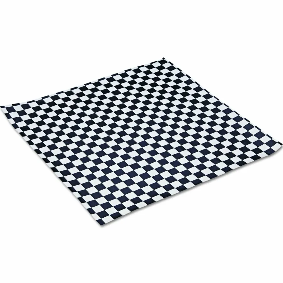 Bagcraft Grease-Resistant Paper Wraps and Liners, 12" x 12", Black Check, 1000/Box, 5 Boxes/Carton