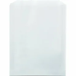Bagcraft Grease-Resistant Single-Serve Bags, 6.5" x 1" x 8", White, 2,000/Carton