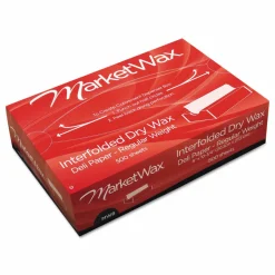 Bagcraft MarketWax Interfolded Dry Wax Deli Paper, 10.75 x 8, White, 500/Box, 12 Boxes/Carton