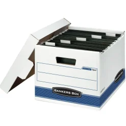 Bankers Box Hang'N'Stor Medium-Duty Storage Boxes, Letter Size, 15