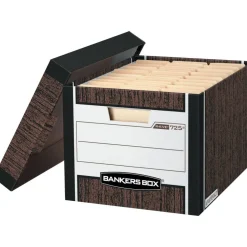 Bankers Box R Kive Standard-Duty Storage Boxes With Lift-Off Lids, Letter/Legal Size, 15