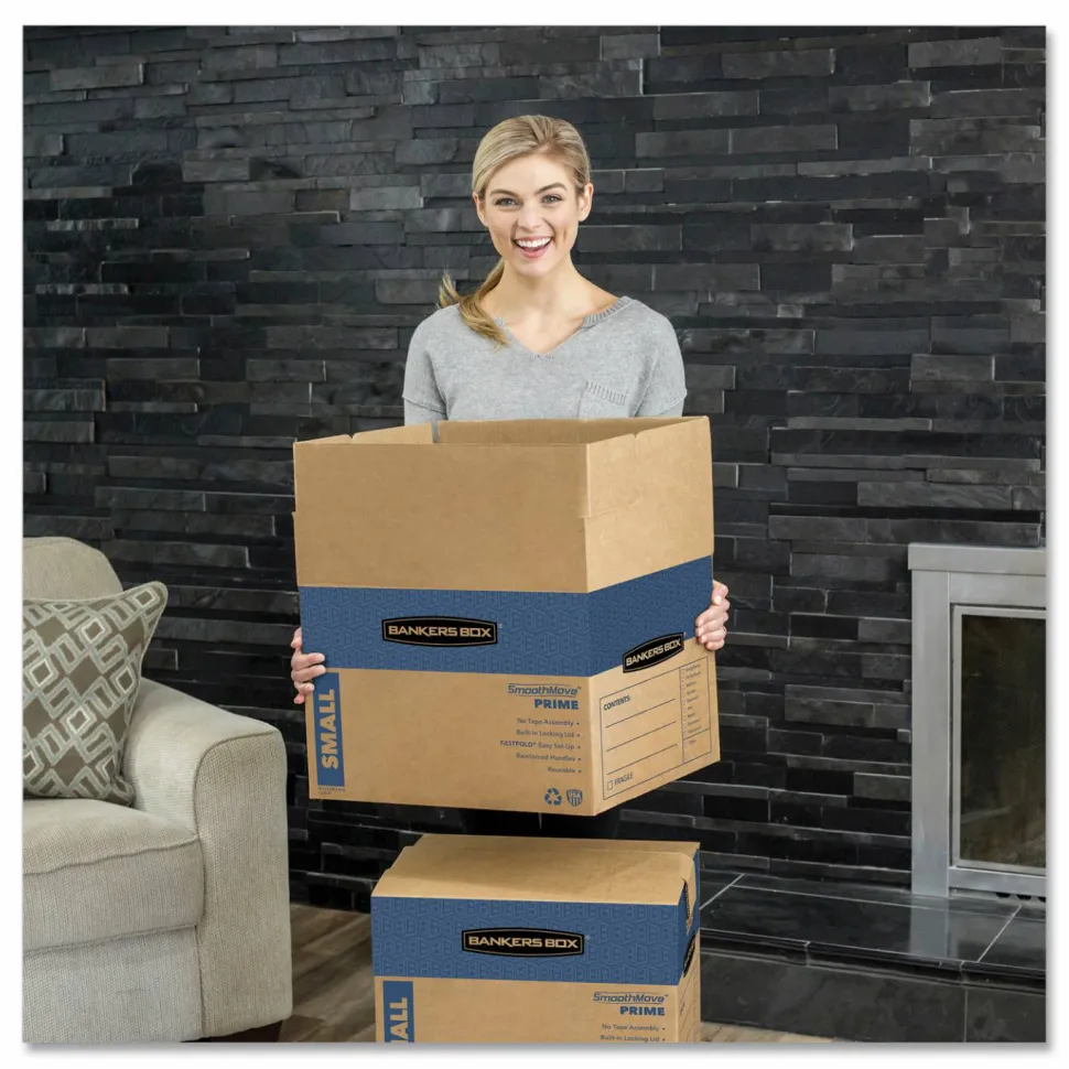 Bankers Box SmoothMove Prime Moving & Boxes, 12" x 12" x 16", Kraft, Case Of 10