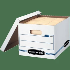 Bankers Box Stor/File Boxes With Lift-Off Lids, Letter/Legal Size, 12 1/2