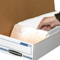 Bankers Box Stor/File Check/Deposit Slip Storage Box With Flip-Top Closure, 24