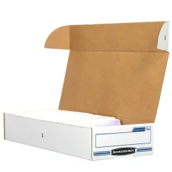 Bankers Box Stor/File Check/Deposit Slip Storage Box With Flip-Top Closure, 24