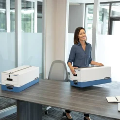 Bankers Box Stor/File Medium-Duty Storage Boxes, Letter Size, 24“ x 12