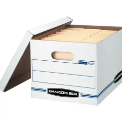 Bankers Box Stor/File Standard-Duty Storage Boxes With Lift-Off Lids, Letter/Legal Size, 10
