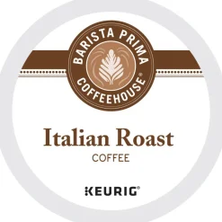 Barista Prima Coffeehouse Italian Roast Keurig Single Serve K-Cup Pods, Dark Roast, 24 Pods Per Pack, Case Of 4 Packs