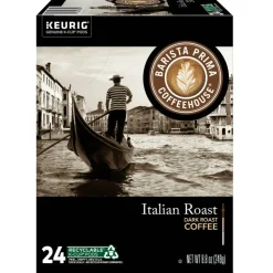 Barista Prima Coffeehouse Italian Roast Keurig Single Serve K-Cup Pods, Dark Roast, 24 Pods Per Pack, Case Of 4 Packs