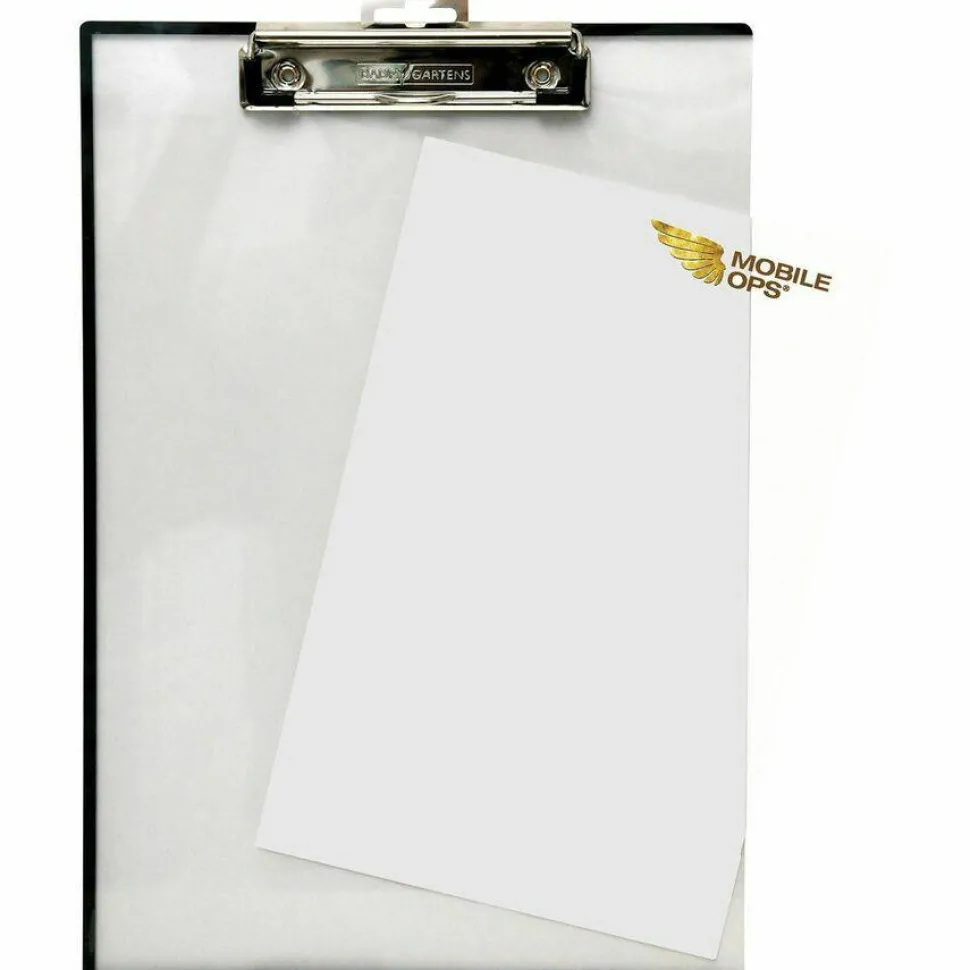 Baumgartens Double-Panel See-Thru Clipboard, 8 1/2" x 11", Clear