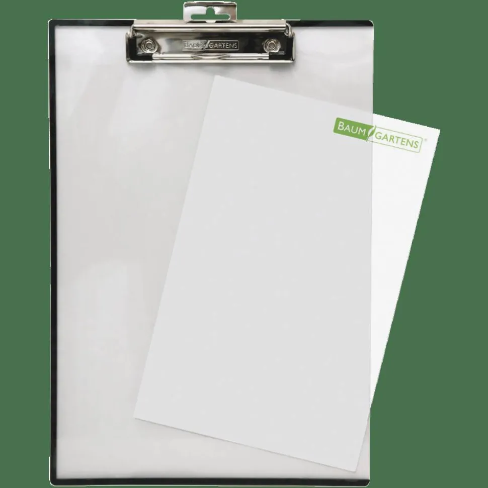 Baumgartens Double-Panel See-Thru Clipboard, 8 1/2" x 11", Clear