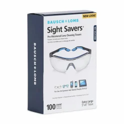 Bausch & Lomb Pre-Moistened Lens Cleaning Tissues, Box Of 100 Tissues