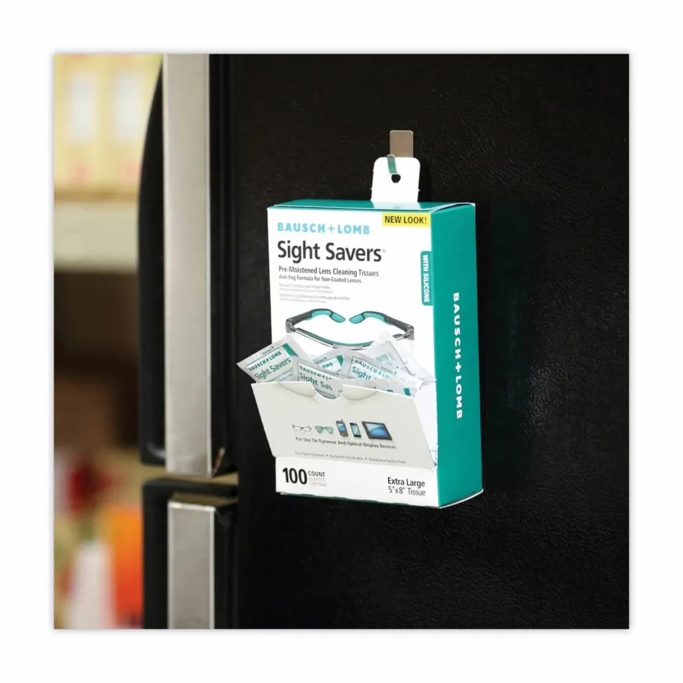 Bausch & Lomb Sight Savers Pre-Moistened Anti-Fog Tissues, 5 5/16" x 2 5/16", Case Of 100