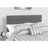 Bedford Tufted Upholstered Full Size Headboard in Dark Gray Fabric