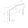 Bed, Headboard Only, Queen Size, Bedroom, Upholstered, White Leather Look, Transitional