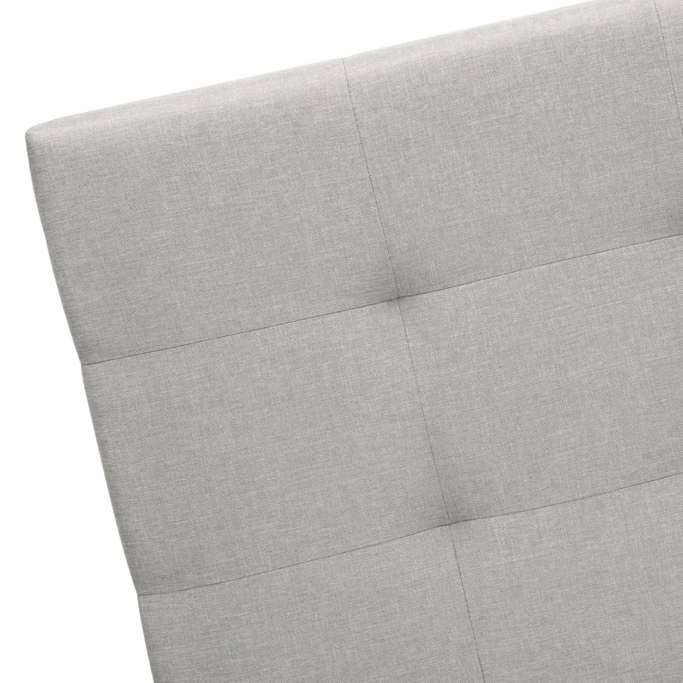 Bed, Queen Size, Bedroom, Frame, Upholstered, Grey Linen Look, Wood Legs, Transitional