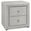 Bedroom Accent, Nightstand, End, Side, Lamp, Storage Drawer, Bedroom, Upholstered, Grey Velvet, Transitional