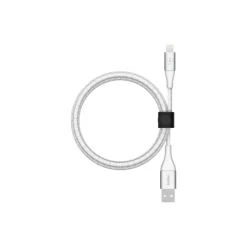 Belkin BoostCharge Braided USB-A To Lightning Cable - 6.6ft/2M, White