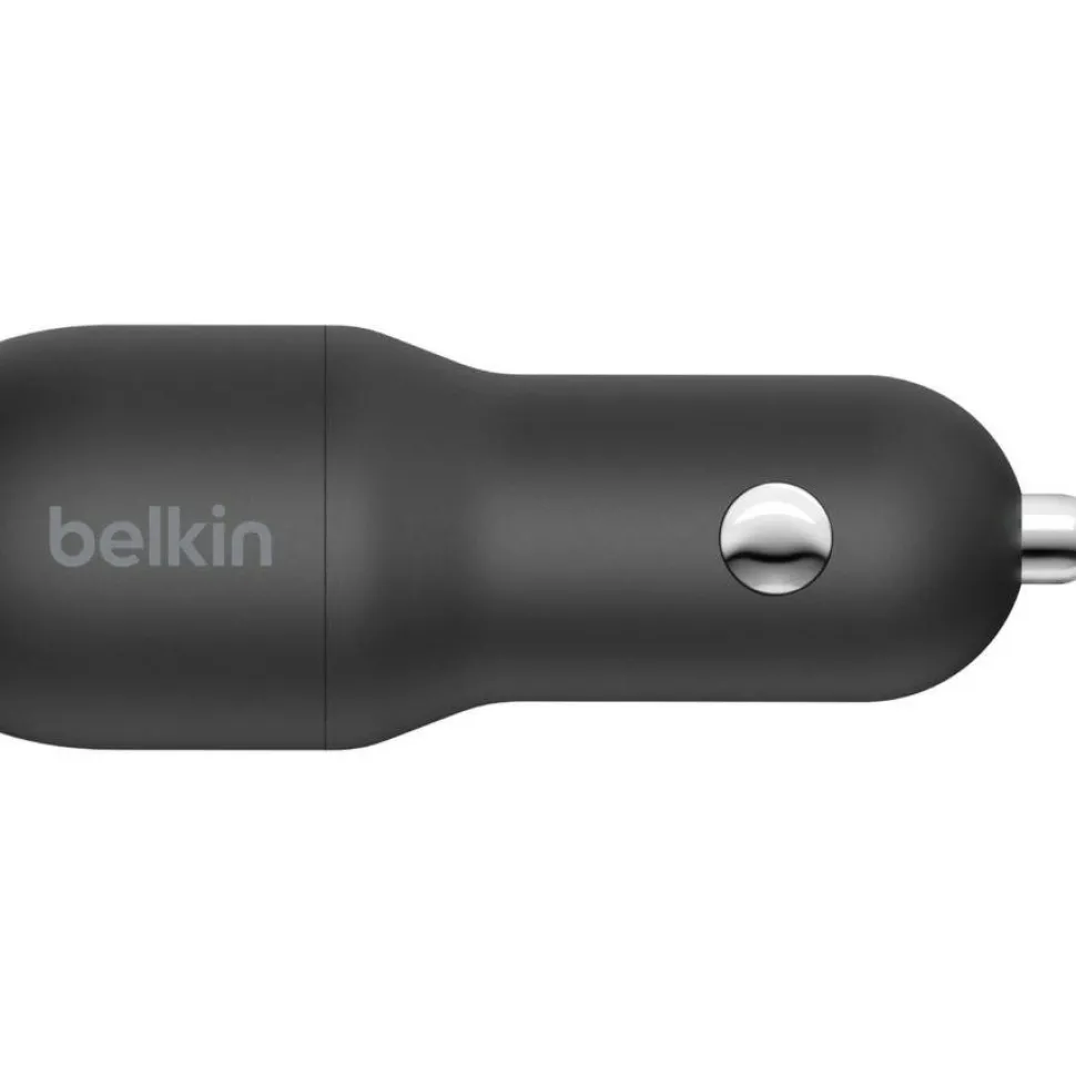 Belkin BoostCharge Dual USB-A Car Charger 24W + USB-A to USB-C Cable