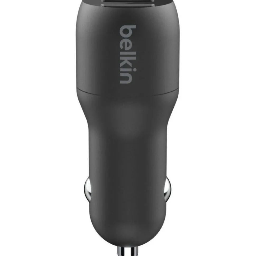 Belkin BoostCharge Dual USB-A Car Charger 24W + USB-A to USB-C Cable