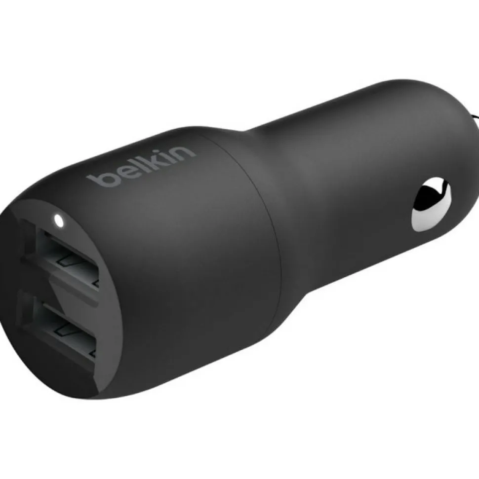 Belkin BoostCharge Dual USB-A Car Charger 24W + USB-A to USB-C Cable