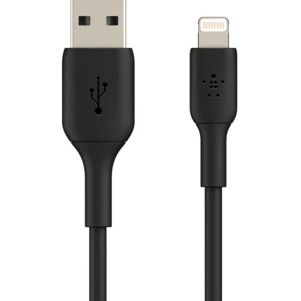 Belkin BoostCharge Lightning to USB-A Cable (2 meter / 6.6 foot, Black)