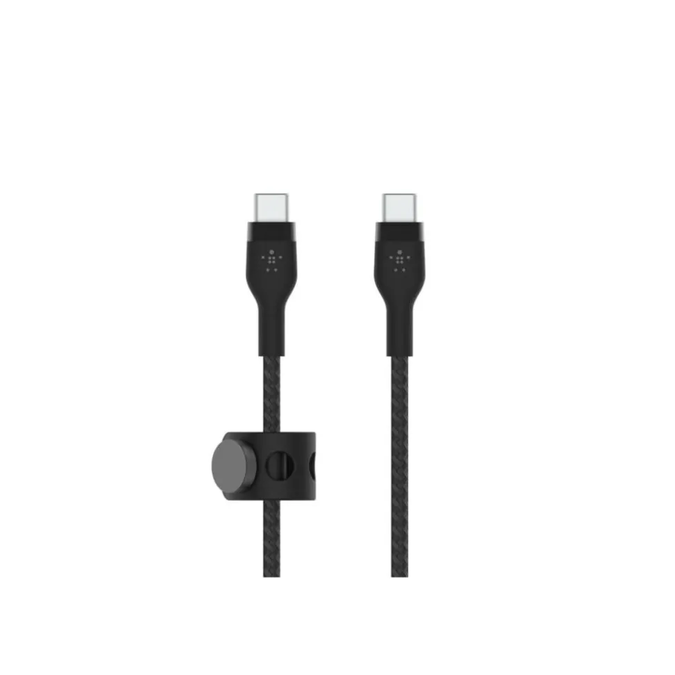 Belkin BoostCharge Pro Flex Braided USB-C To USB-C Charger Cable, 2M/6.6FT, Black