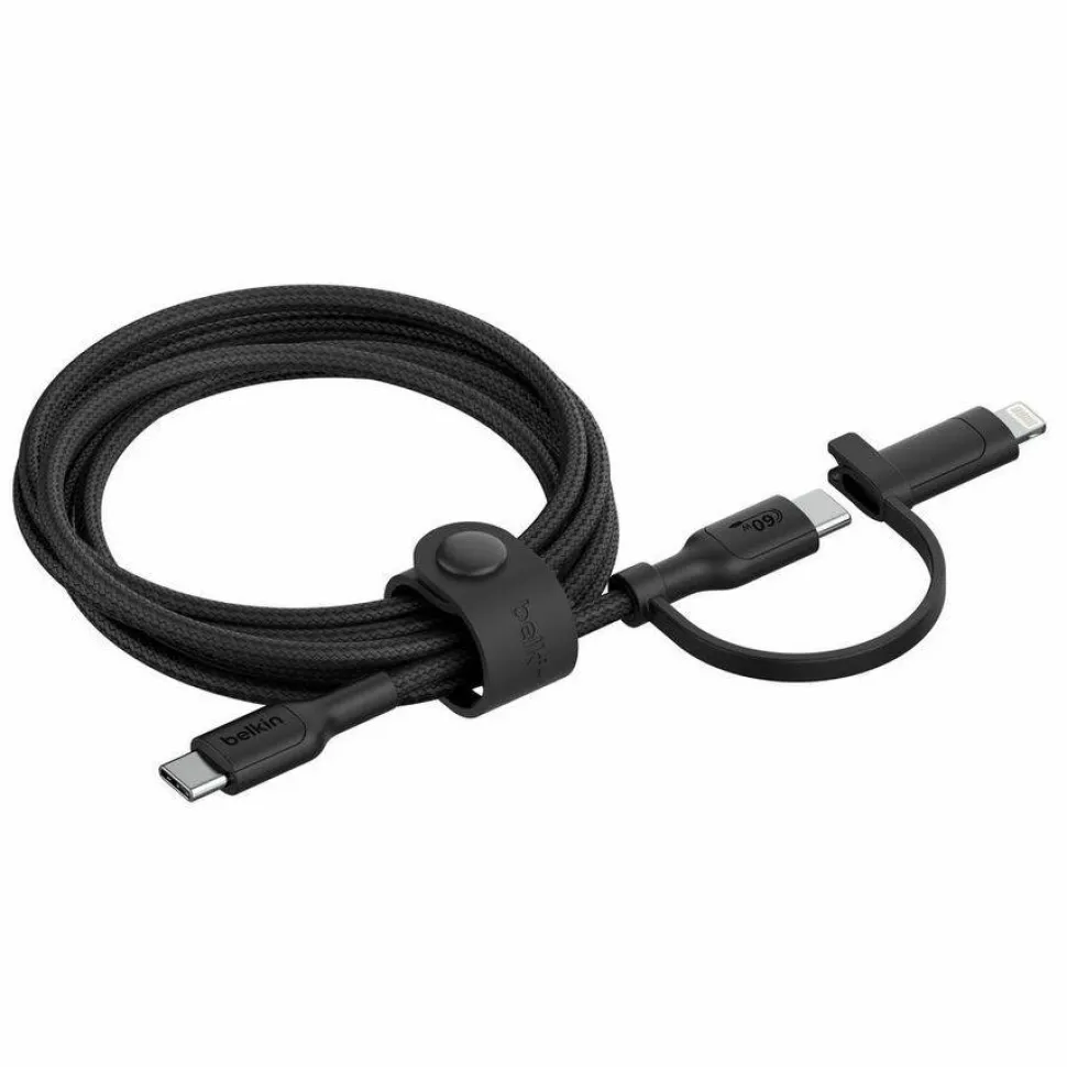 Belkin BoostCharge Pro 2-in-1 Cable with USB-C and Lightning Connector
