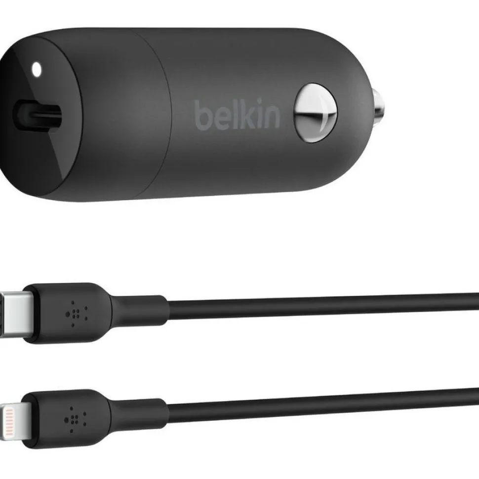 Belkin Boost↑Charge 30W Fast Car Charger, Compact Design w/USB-C Power Delivery Port, Universal Compatibility for iPhone 14, Galaxy S23, Note Series, and More - Black