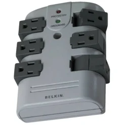 Belkin 6 Outlet Pivot Plug Surge Protector - Wall Mounted - 1080 Joules