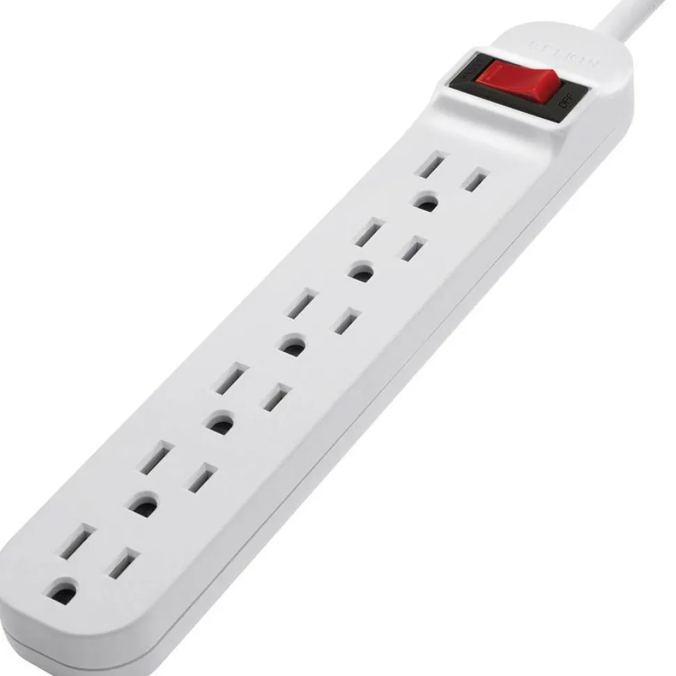 Belkin 6 Outlet Power Strip - 5 foot cord - White