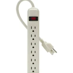 Belkin 6-Outlet Power Strip - 3ft Cord - Straight Plug - On-Off Switch - White