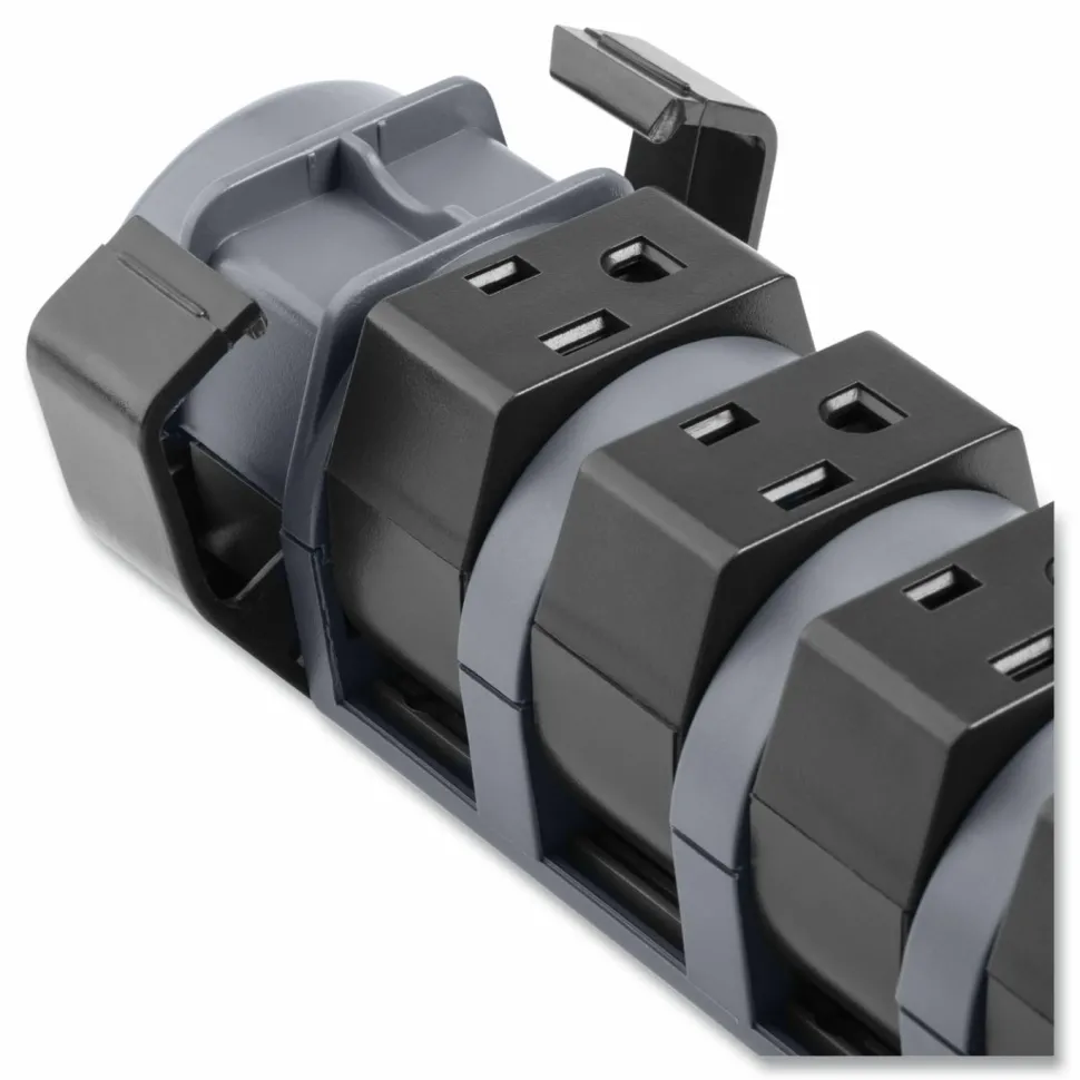 Belkin Pivot-Plug Surge Protector, 8 AC Outlets, 6' Cord, Gray