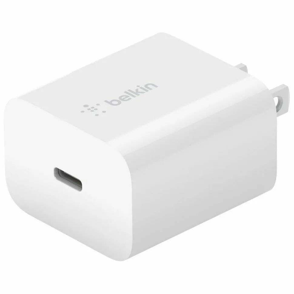 Belkin 20W Portable USB-C Wall Charger - 1xUSB-C (20W) - Fast Charge - Power Adapter - White