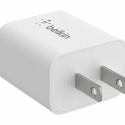 Belkin 20W Portable USB-C Wall Charger - 1xUSB-C (20W) - Fast Charge - Power Adapter - White