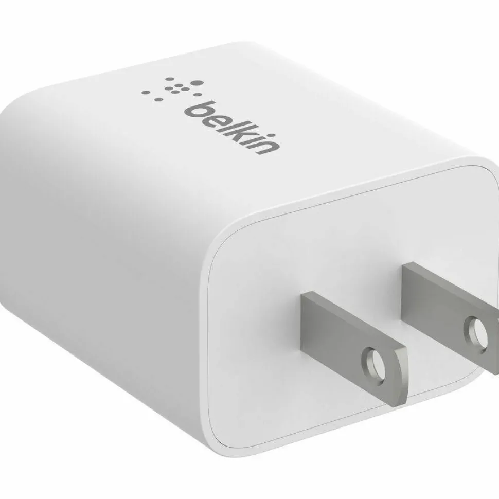 Belkin 20W Portable USB-C Wall Charger - 1xUSB-C (20W) - Fast Charge - Power Adapter - White