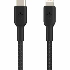 Belkin 30W USB-C to Lightning Cable - Nylon, Braided - M/M - 2m/6.6ft - Black