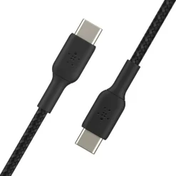Belkin 60W USB-C to USB-C Cable - 480 Mbps - Nylon, Braided - M/M - 2m/6.6ft - Black