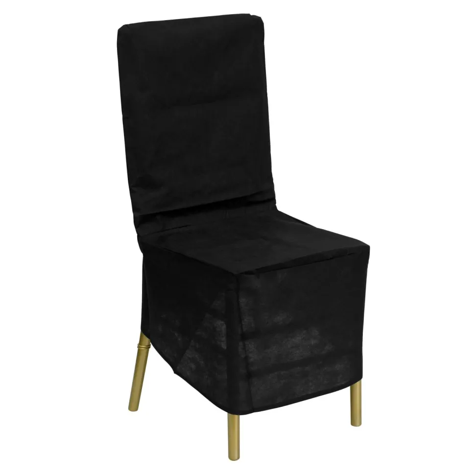 Bella Black Fabric Chiavari Chair Storage Cover