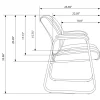 Bellanca Guest Chair, Brown/Black, BIFMA Compliant