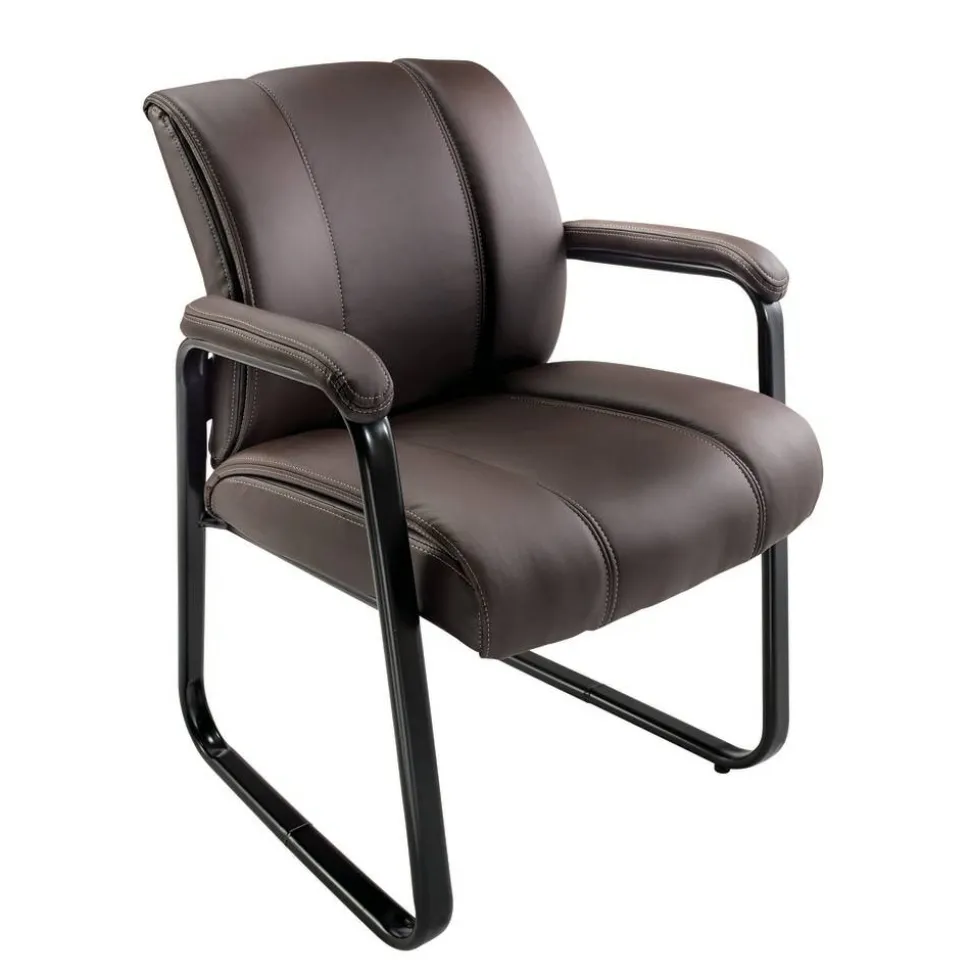 Bellanca Guest Chair, Brown/Black, BIFMA Compliant